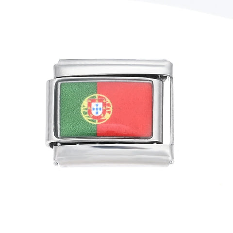 Colorful World Flag Italian Charm Links