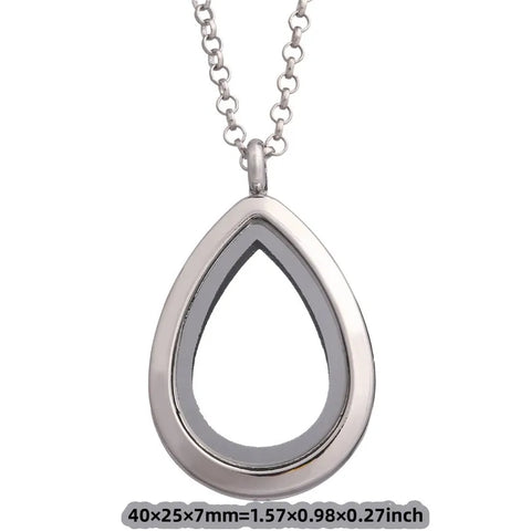 Round Living Memory Photo Relicario Locket Pendant Floating Charms Picture Necklaces