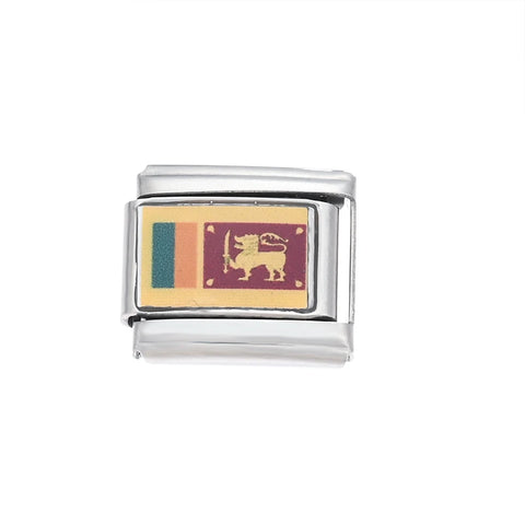 Colorful World Flag Italian Charm Links