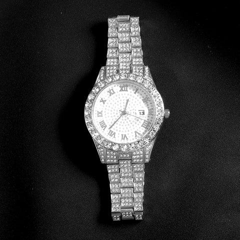 Popular Iced Out Watch Men Luxury Full Diamond Women Watches CZ Quartz Men's Watch