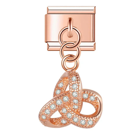 Flower Bowknot Crown Moon Dazzling Charm Links