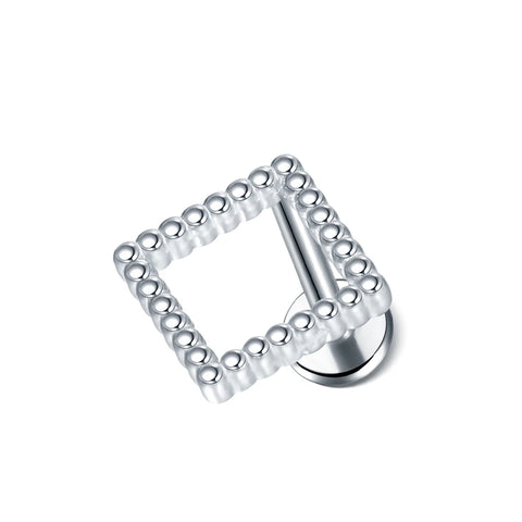 Steel Moon Lighting Labret Bar Rings Crystal Flower Tragus Cartilage Piercing