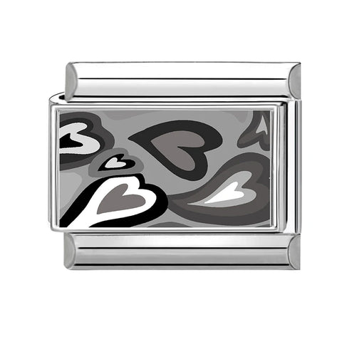 Grey Heart Cat Flower Skull Bead Italian Charm Links