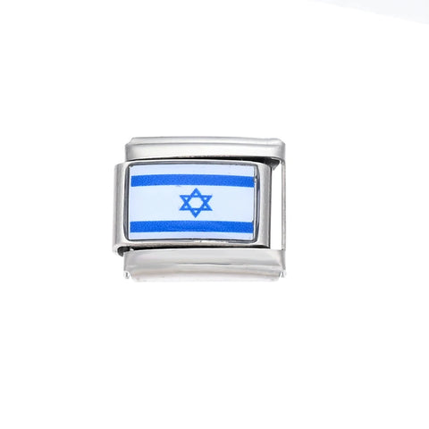 Colorful World Flag Italian Charm Links