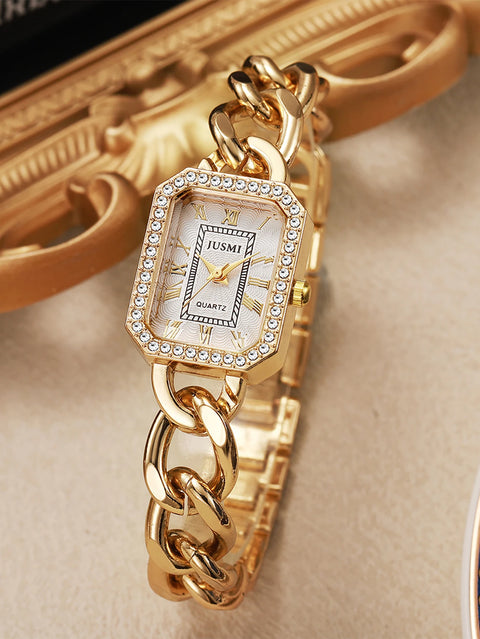 Luxury Fashionable Square Quartz Bracelet for Women's Watch for Christmas and Halloween