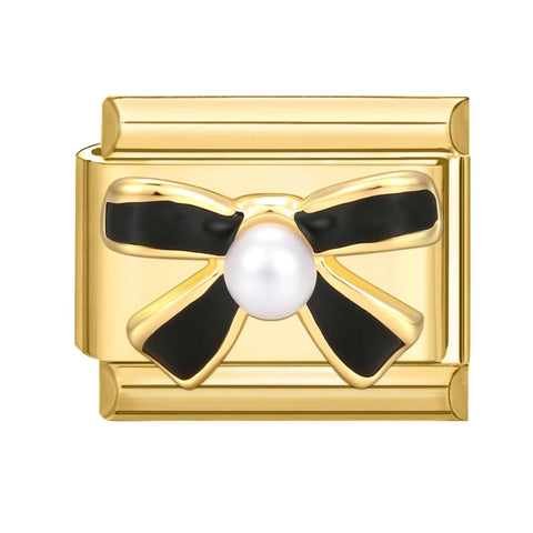 Golden Butterfly Leaf Moon Cat Flower Italian Charm Links