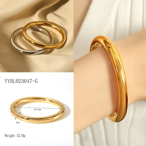 Stainless Steel Fashionable 18K Gold Plated Hollow Bracelet