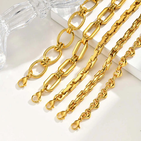 Minimalist Stainless Steel Chunky Chain Bracelet