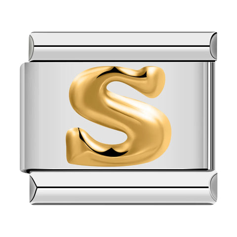 Alphabetic Italian Charm Links