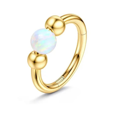 Bobisty Septum Nose Rings Hoops 316L Surgical Steel Septum Gold Plated Nose Ring