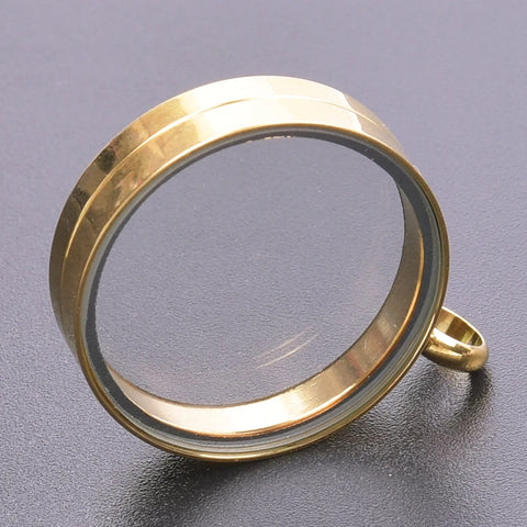 Round Living Memory Photo Relicario Locket Pendant Floating Charms Picture Necklaces