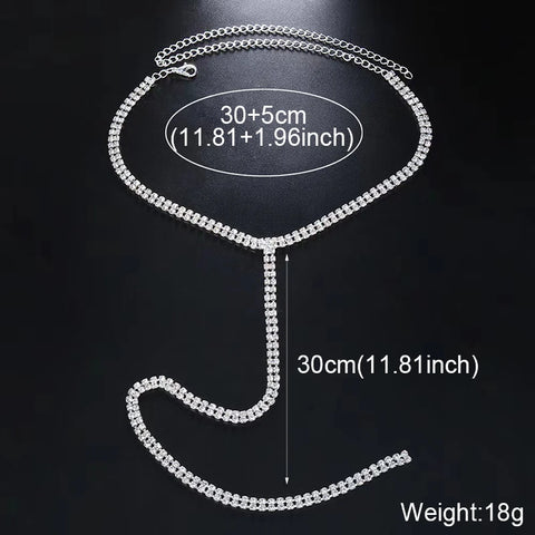 Fashion Shiny Rhinestone Chain Y-Shaped Necklaces