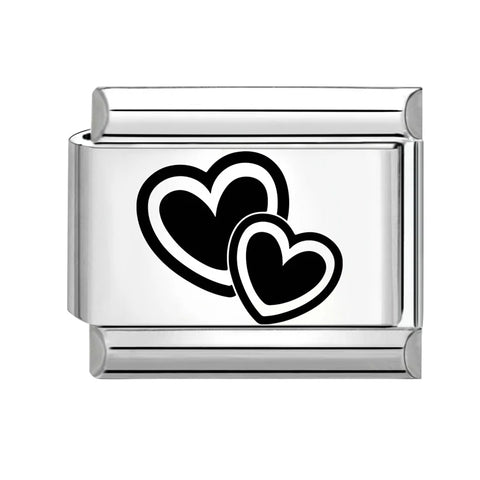 Black Engraving  Eye Jellyfish Butterfly Sun Moon Silver Charm Links