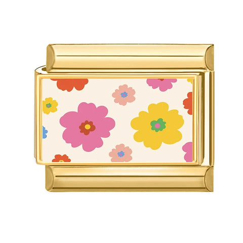 Golden Cute Lovely Cat Dogs Bow Cherry Tulip  Charm Links