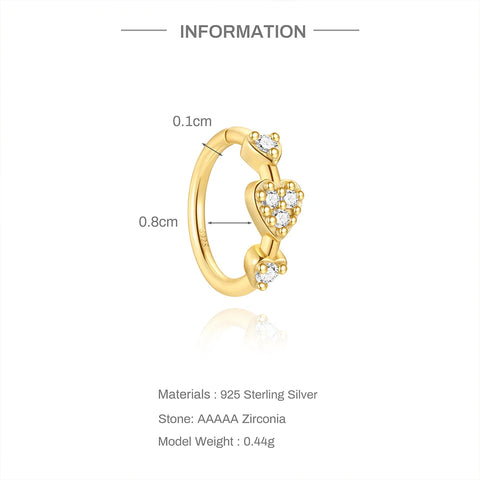 Sterling Silver Pierceing Nose Ring Simple Round Twist Rope Nose Ring Women