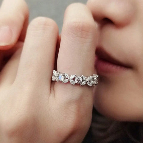 Sterling Silver Original Zircon Oval Fashion Ring for Women Gift Engagement Wedding Luxury