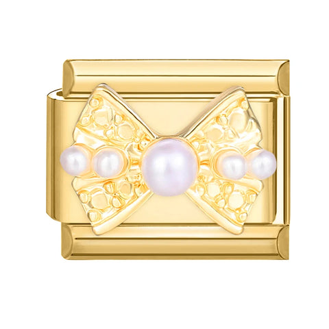 Golden Butterfly Leaf Moon Cat Flower Italian Charm Links