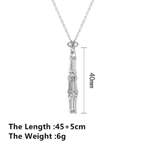 Stainless Steel DIY Stone Collecting Cord Adjustable Holder Collares Jewelry