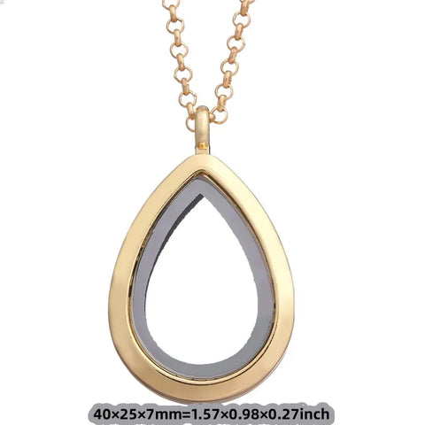 Round Living Memory Photo Relicario Locket Pendant Floating Charms Picture Necklaces