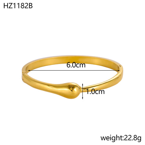 Unique Jewelry High Polish Hip Hop U Shape Horsehoe Bangle Set