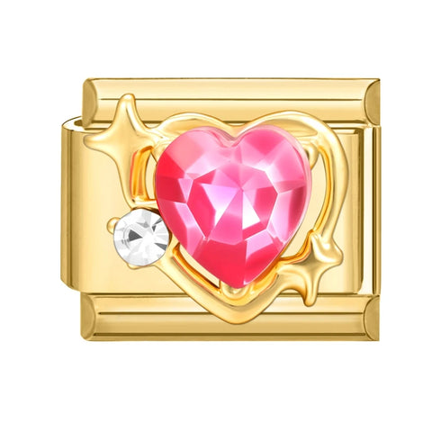 Golden Butterfly Leaf Moon Cat Flower Italian Charm Links