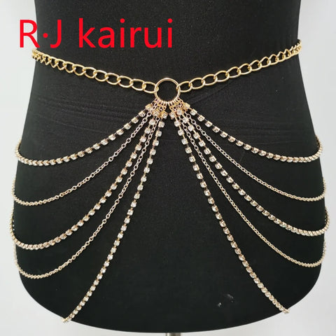 Sexy Rhienstone Waist Belly Chains Fashion Style Waist Belly Chains
