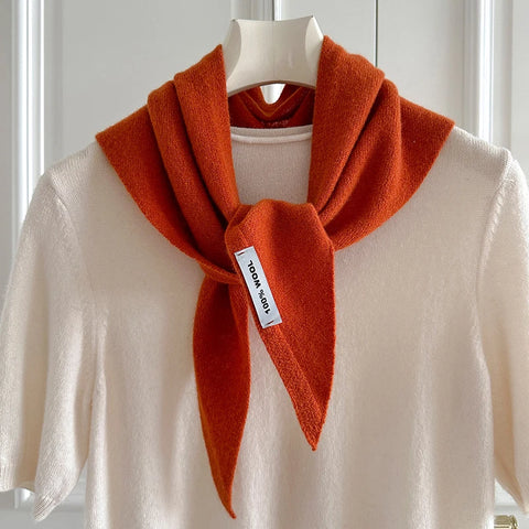 Triangle Scarf 100% Wool Triangular Scarves Women Headscarf