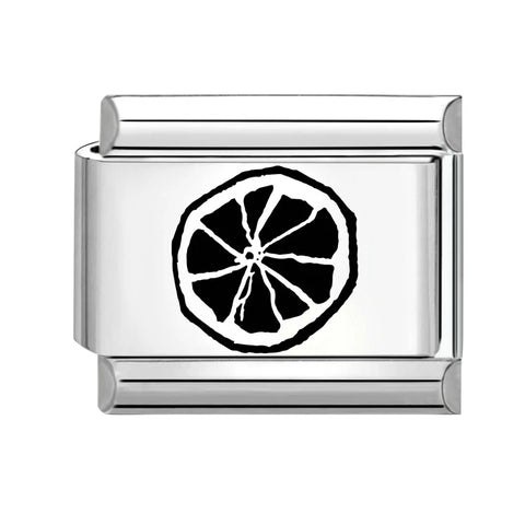 Black Engraving  Eye Jellyfish Butterfly Sun Moon Silver Charm Links