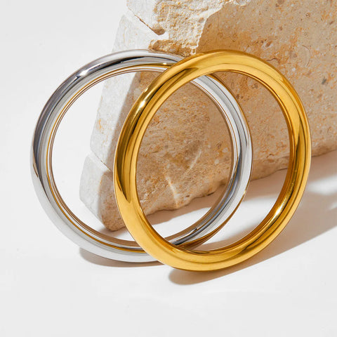 Stainless Steel Fashionable 18K Gold Plated Hollow Bracelet