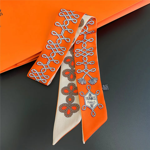 Saddle Print Summer Scarf Brand Design Women Skinny Bag Scarves