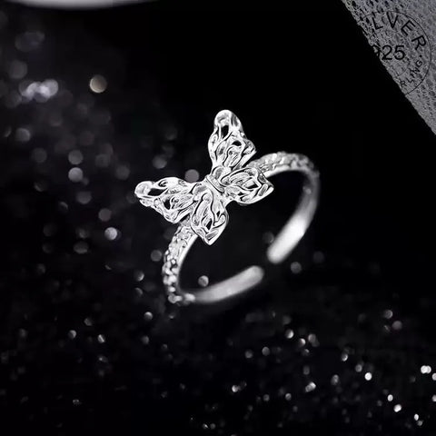 Sterling Silver Rings For Women Geometric Fine Jewelry Finger Adjustable Plant Leaf Star Zircon Ring