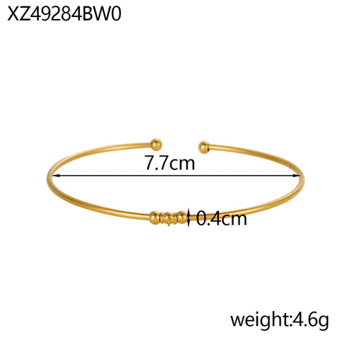 Stainless Steel Minimalist Open Design Cuff Bangle