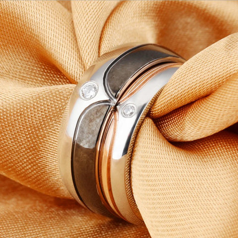 Wedding Rings for Men/Women CZ Couple Ring 316l Stainless Steel Engagement Jewelry