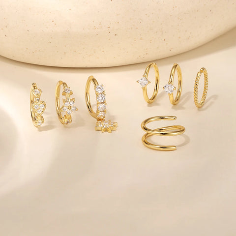 Sterling Silver Pierceing Nose Ring Simple Round Twist Rope Nose Ring Women