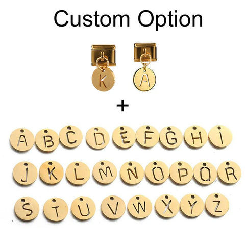 English Letter  Italian Charm Links