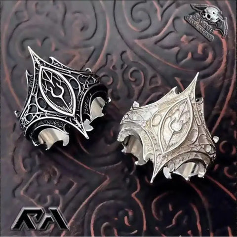 Vintage Personalized Irregular Pattern Gothic Style Open Ring Men Women Jewelry