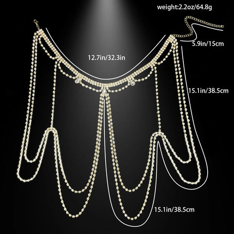 Sexy Elegant Rhinestone Shoulder Chain for Women