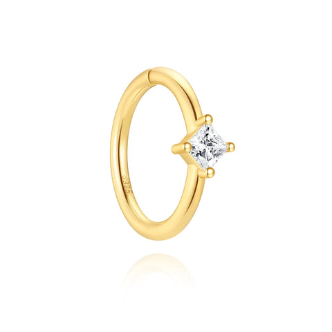 Sterling Silver Pierceing Nose Ring Simple Round Twist Rope Nose Ring Women