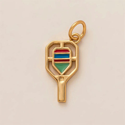 DIY zirconium inlaid gourmet sports pendant with gold plating and color retention