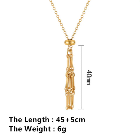 Stainless Steel DIY Stone Collecting Cord Adjustable Holder Collares Jewelry