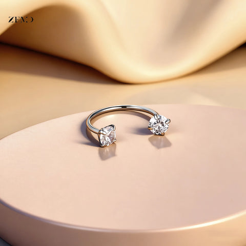 Titanium Steel Horseshoe Nose Rings Double CZ Crystal Screw Septum Rings Helix