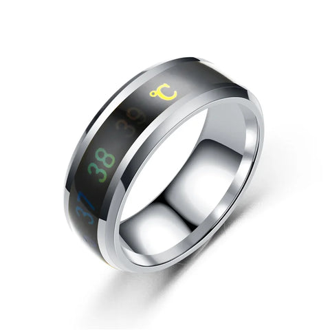 Temperature Couple Ring Titanium Steel Mood Emotion Feeling Intelligent Sensitive Rings