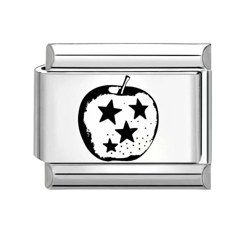 Black Engraving  Eye Jellyfish Butterfly Sun Moon Silver Charm Links