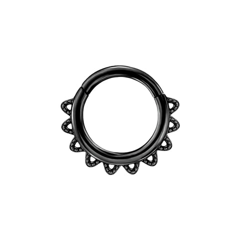 Vine Septum Nose Ring Piercing Hinged Clicker Stainless Steel Daith Clicker Helix Cartilage