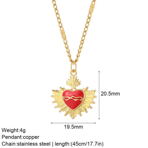 Heart Evil Blue Eye Sun Necklace for Women Cute Dog Bee Elephant Gold Color Pendant