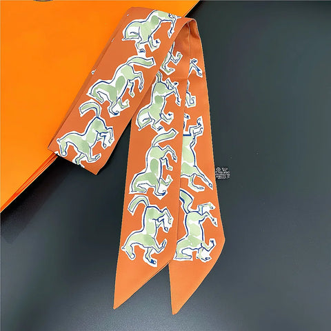 Saddle Print Summer Scarf Brand Design Women Skinny Bag Scarves