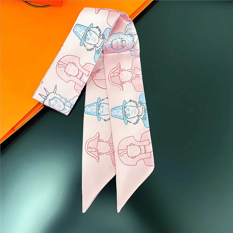 Saddle Print Summer Scarf Brand Design Women Skinny Bag Scarves