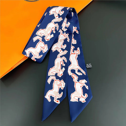 Saddle Print Summer Scarf Brand Design Women Skinny Bag Scarves