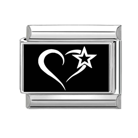 Black Heart Ship Flower Moon Cat Star Candy Charm Links