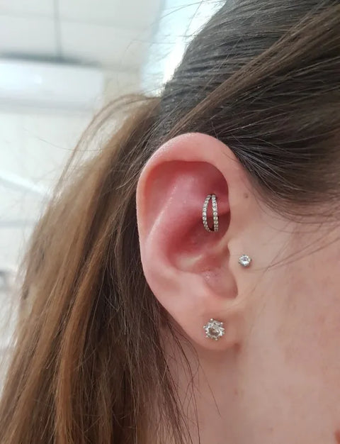 Titanium Piercing Hinged Segment Septum Hoop Nose Rings Clicker